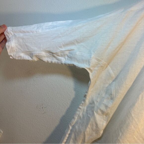 STELLA CARAKASI WOMANS BLOUSE small linen WHITE LAGONLOOK casual everyday tunic - Picture 3 of 11